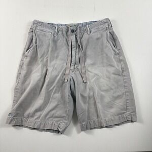 Vintage Abercrombie & Fitch Shorts Mens 33 Beige‎ Chino Pockets Y2K Drawstring
